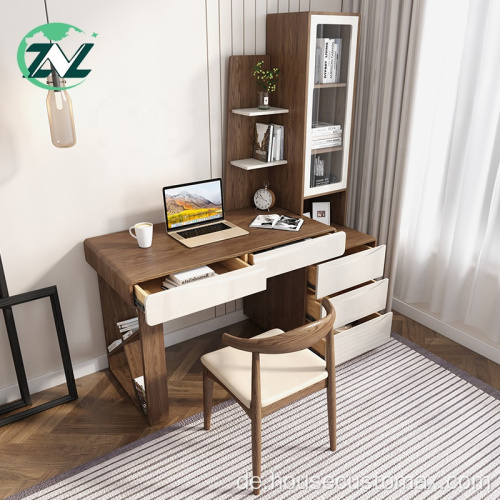 Multifunktionaler Aufbewahrungs-Schreibtisch Holz Home Office Holz-Schreibtisch